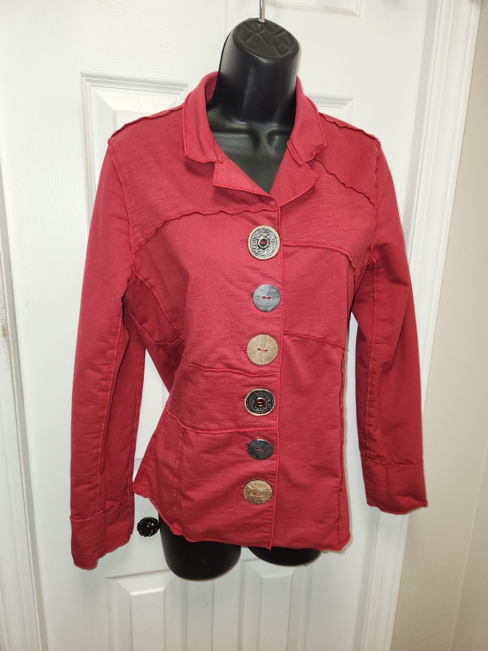 🍉Neon Buddha Button Front Jacket